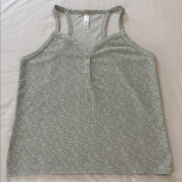 Tranquil & True Waffle Knit Lounge Set Tank Top Pants Size L - Picture 3 of 14